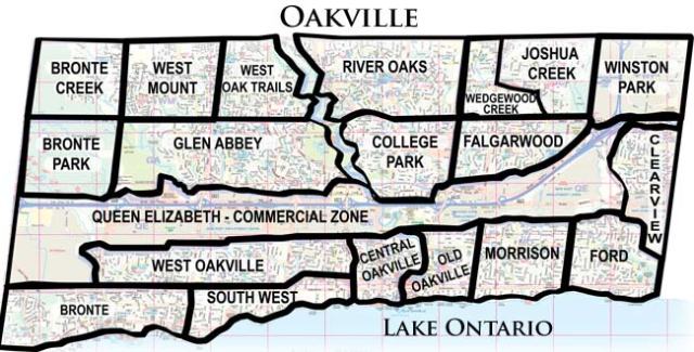 map-of-oakville-neighbourhood